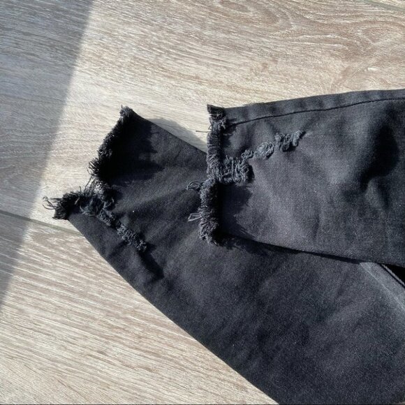 Free People Ripped  Skinny Black Washed Jeans - Picture 5 of 13